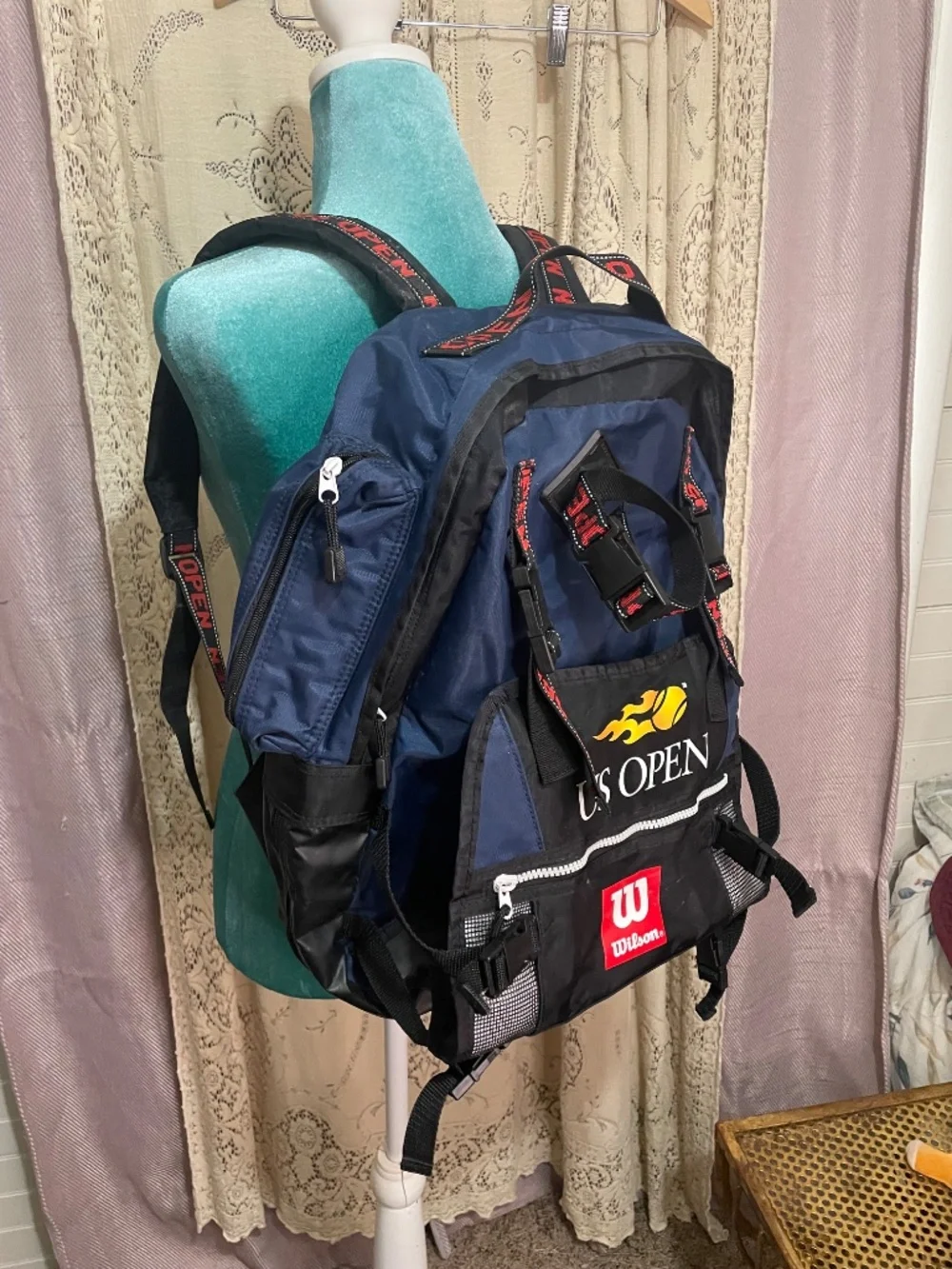Wilson: vintage US Open nylon tennis backpack